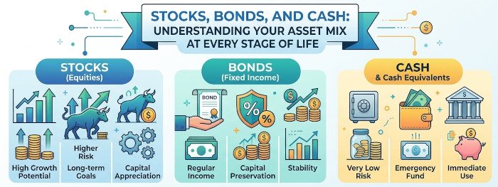Stocks, Bonds, and Cash: Understanding Your Asset Mix at Every Stage of Life