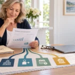 Retiree considering the financial choices available for a workplace 401(k) after retirement