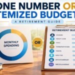 One monthly spending number compared with an itemized retirement budget.