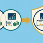 Two household portfolios become one protected survivor portfolio containing stocks, bonds and cash.